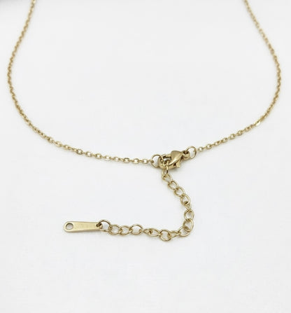 Marble Heart Gold Necklace