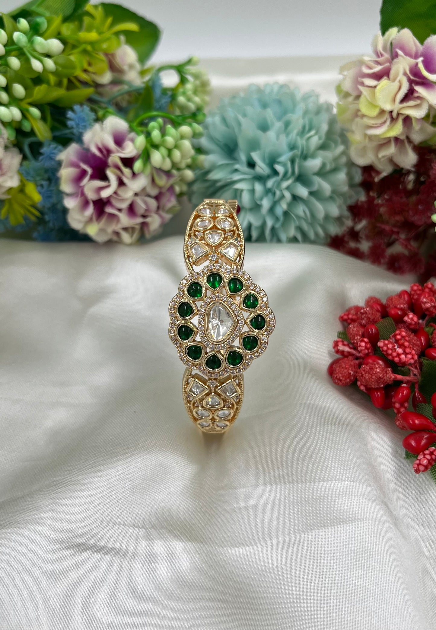 Eternal Moissanite Kundan Bracelet