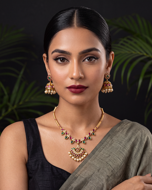 Madhavi Traditional Hasli Necklace