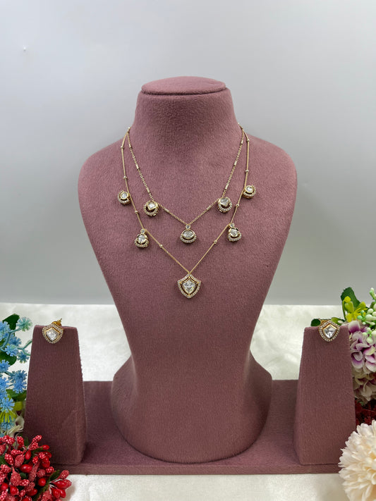 Manvi Moissanite Chain Pendant