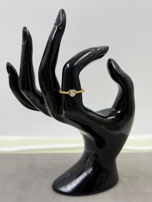 Sophia Anti-Tarnish Stainless Steel Ring (Adjustable)