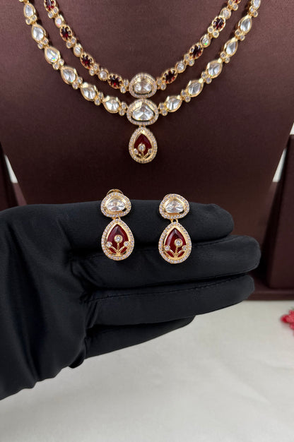 Zara Moissanite Double Layered Necklace