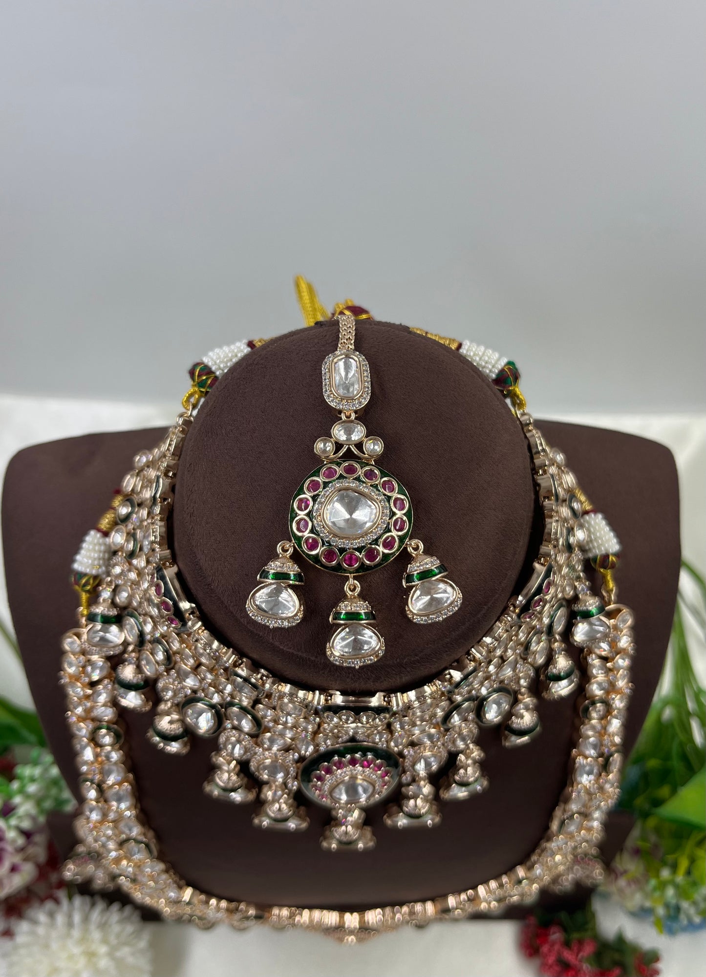 Rosina Combo Moissanite Kundan Necklace
