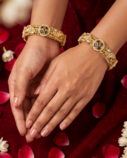 Kavita Heritage Hathi Bangles (Openable)