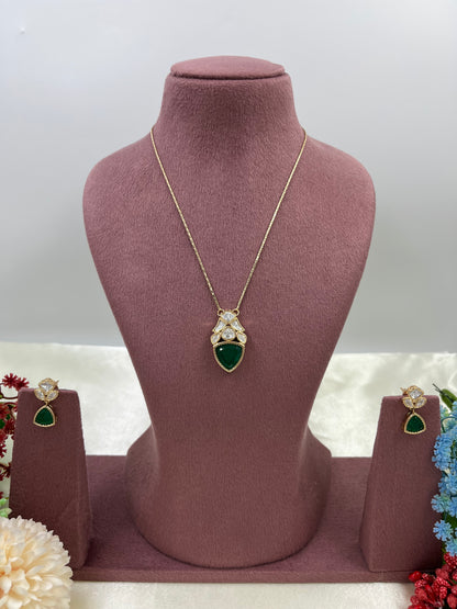 Ornate Moissanite Chain Pendant