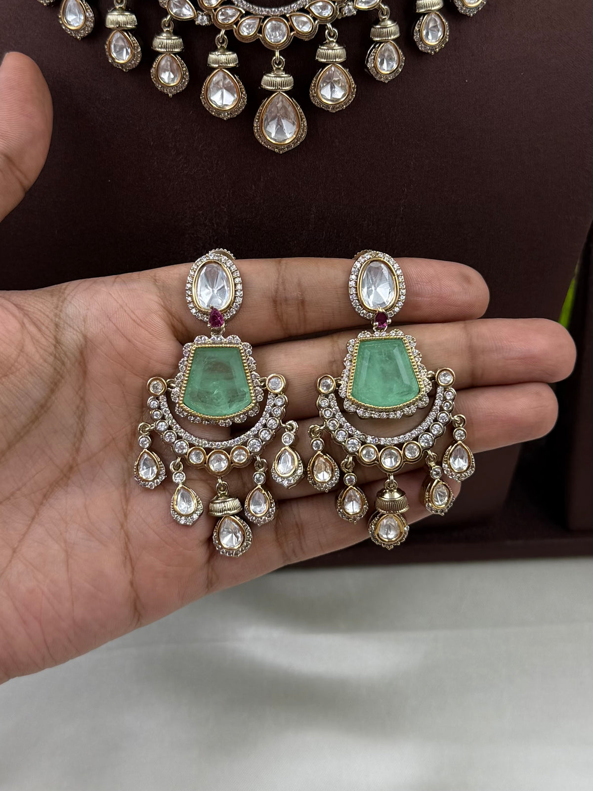 Snehal Maharani Victorian Choker Necklace Set