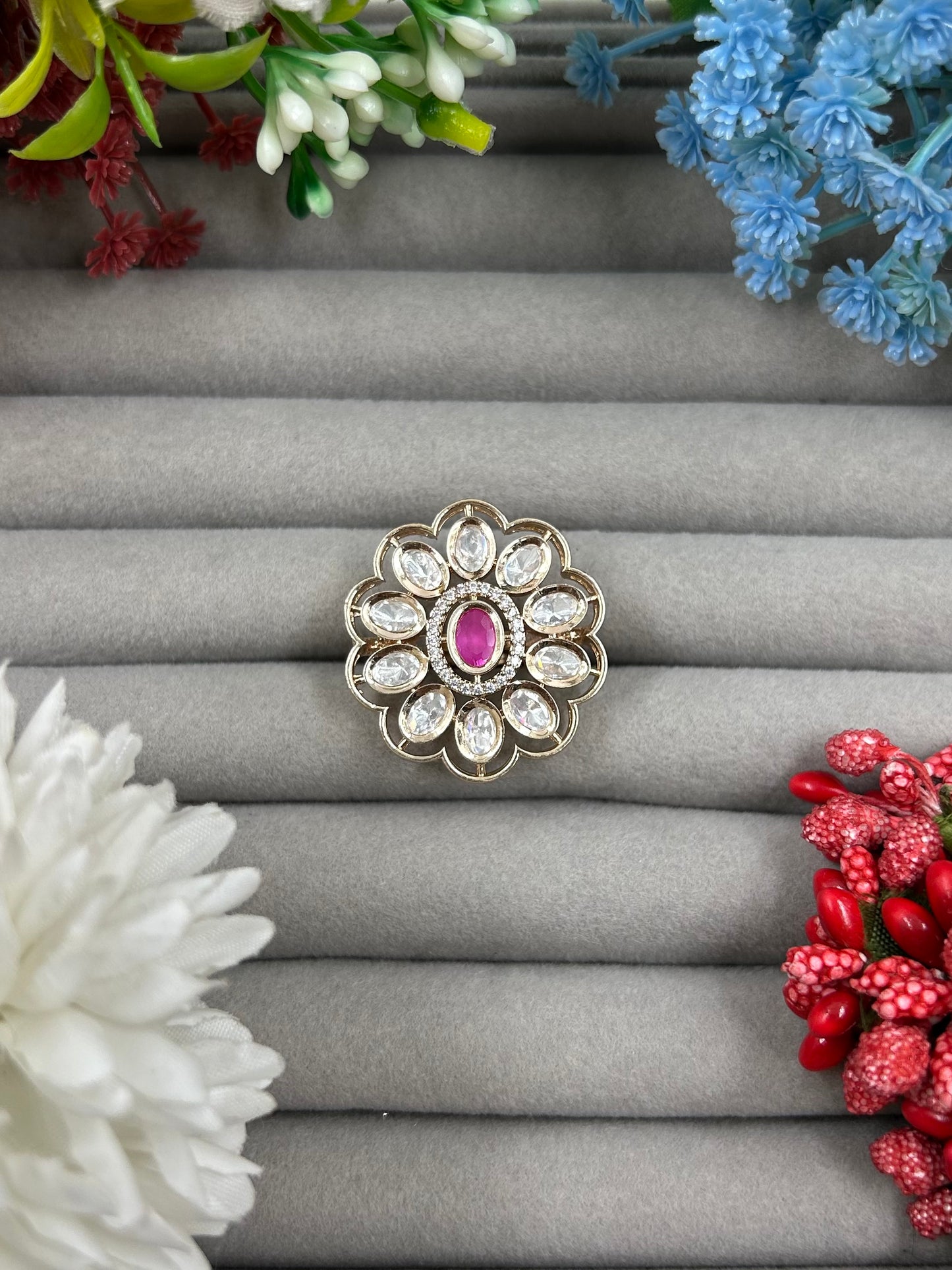 Nisha Moissanite Ring (Adjustable)