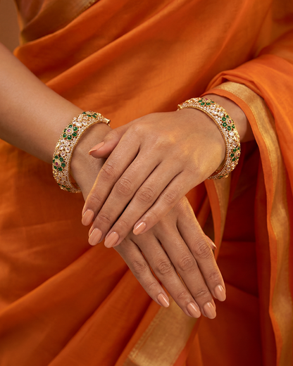 Mehira Vriksha Moissanite Bangles