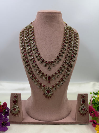 Nayana Triple Layer Victorian Necklace Set