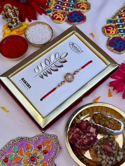 Sunburst Crystal Rakhi