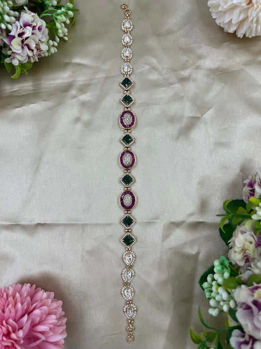 Majestic Moissanite Kundan Sheesh Patti
