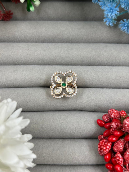 Harshada Moissanite Ring (Adjustable)
