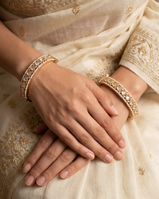 Dhriti Moissanite Bangles (Openable)