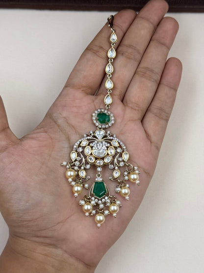 Sandhya Victorian Moissanite Choker Necklace Set