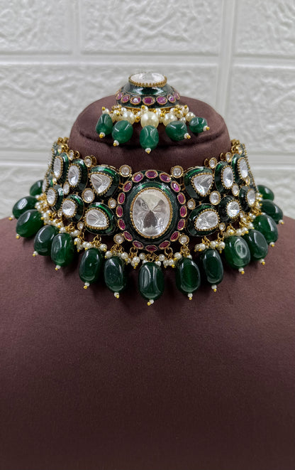 Keshavi Polki Kundan Necklace Set
