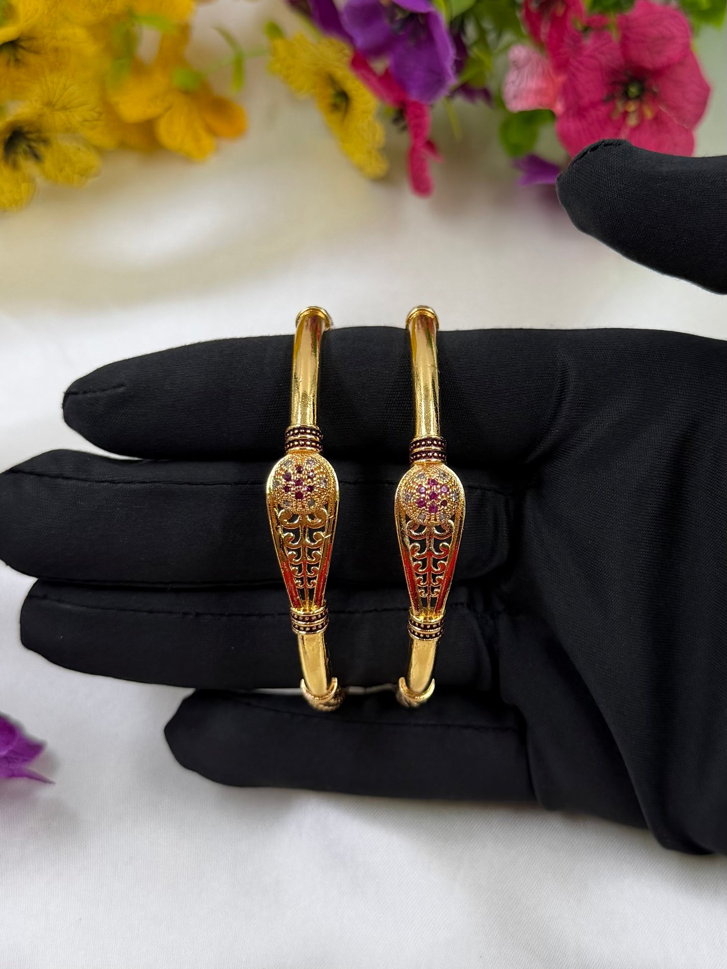 Dristi Golden Bangles