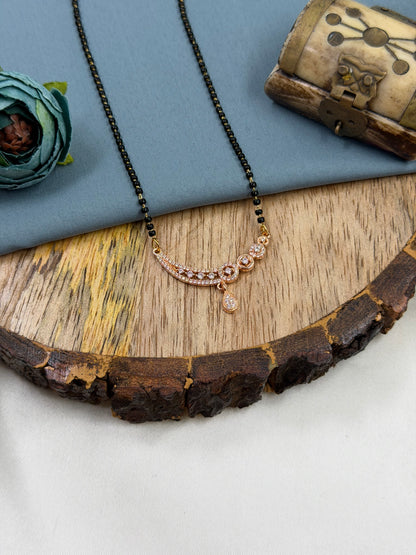 Asymmetrical Design Rose Gold Mangalsutra