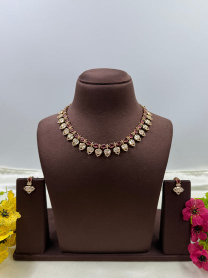 Uma Moissanite Delicate Necklace Set