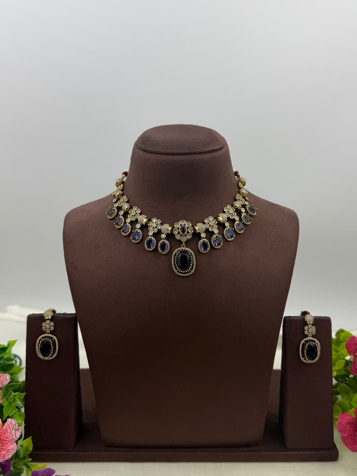 Zia Drop Victorian Necklace Set