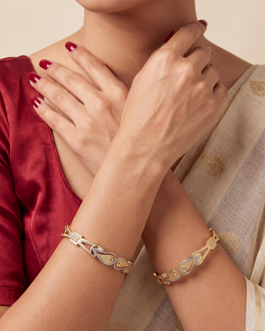 Vrinda Premium Two-tone Bangles