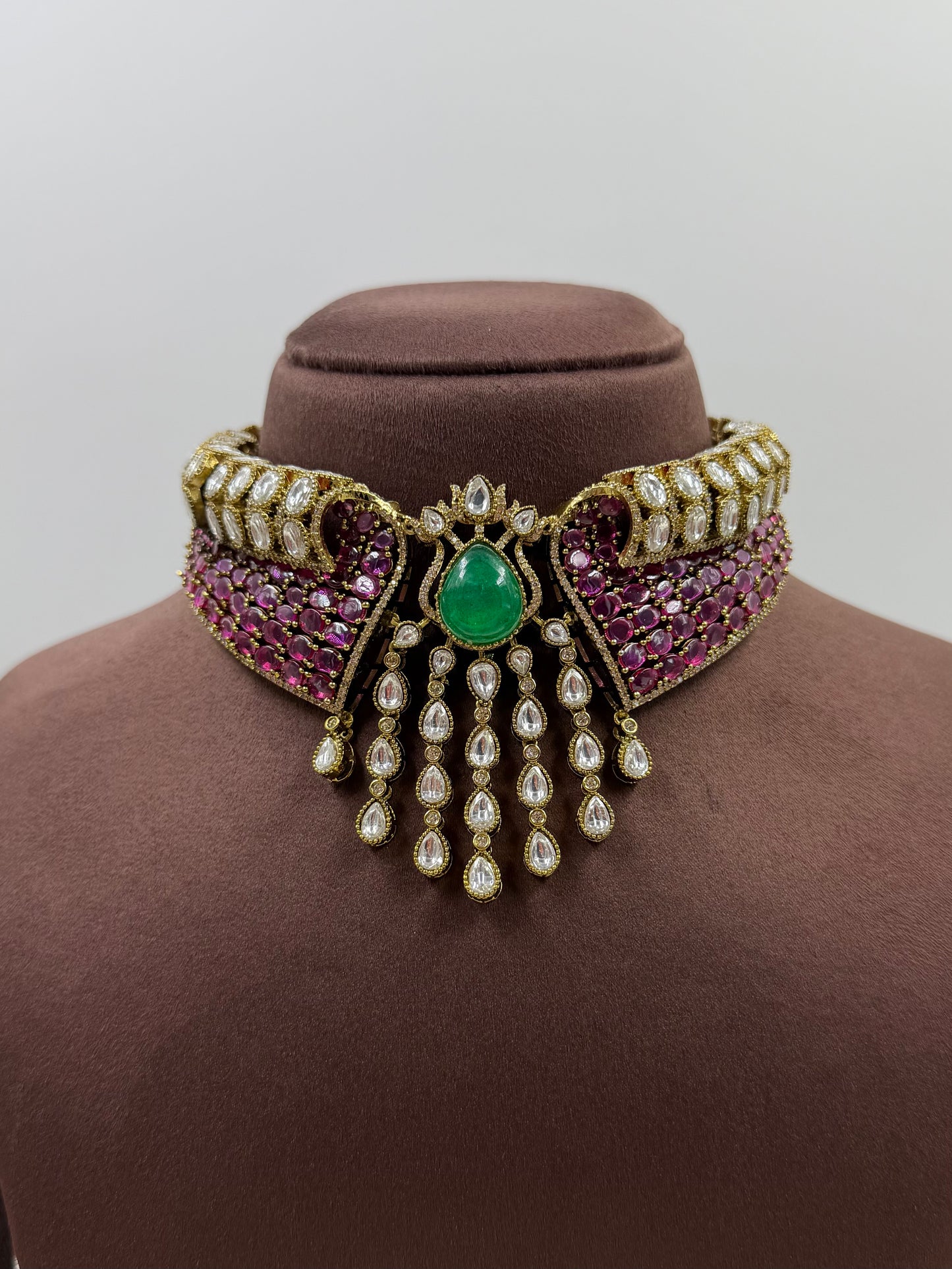 Ahilya Jaipuri Kundan Choker Necklace Set