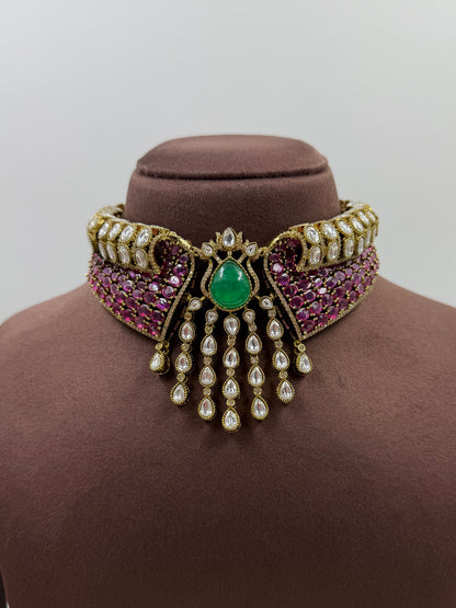 Ahilya Jaipuri Kundan Choker Necklace Set