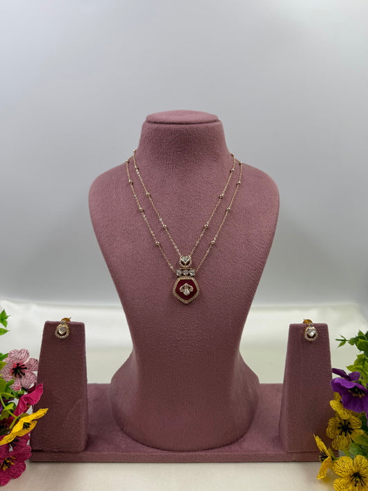 Kavita Moissanite Chain Pendant