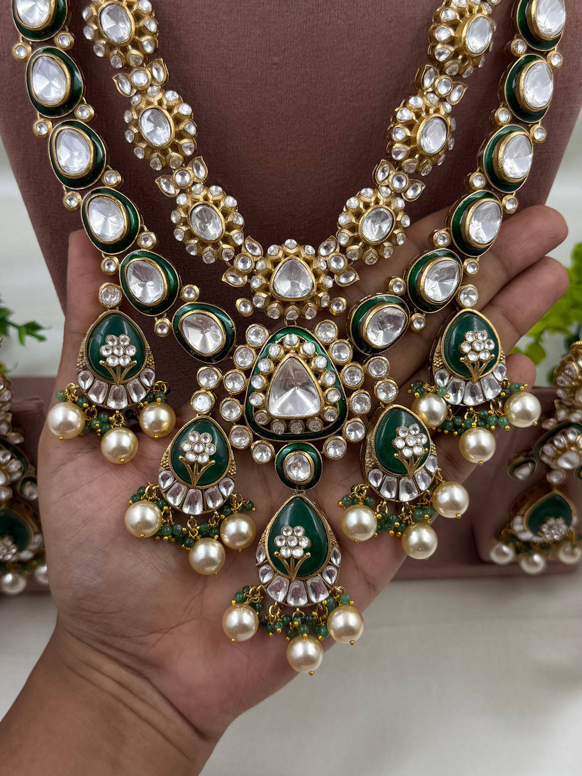 Trishala Maharani Polki Long Necklace Set