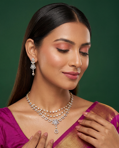 Aarohi Two-Tone Three Layer Necklace