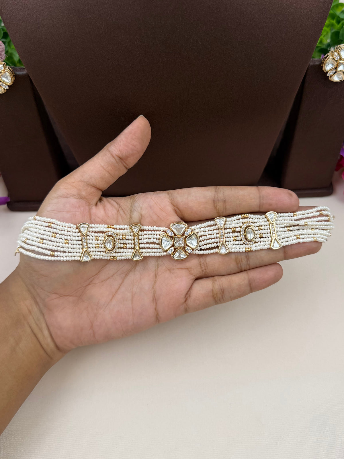 Paakhi Moissanite Choker Necklace Set