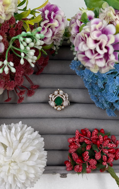 Disha Moissanite Ring (Adjustable)