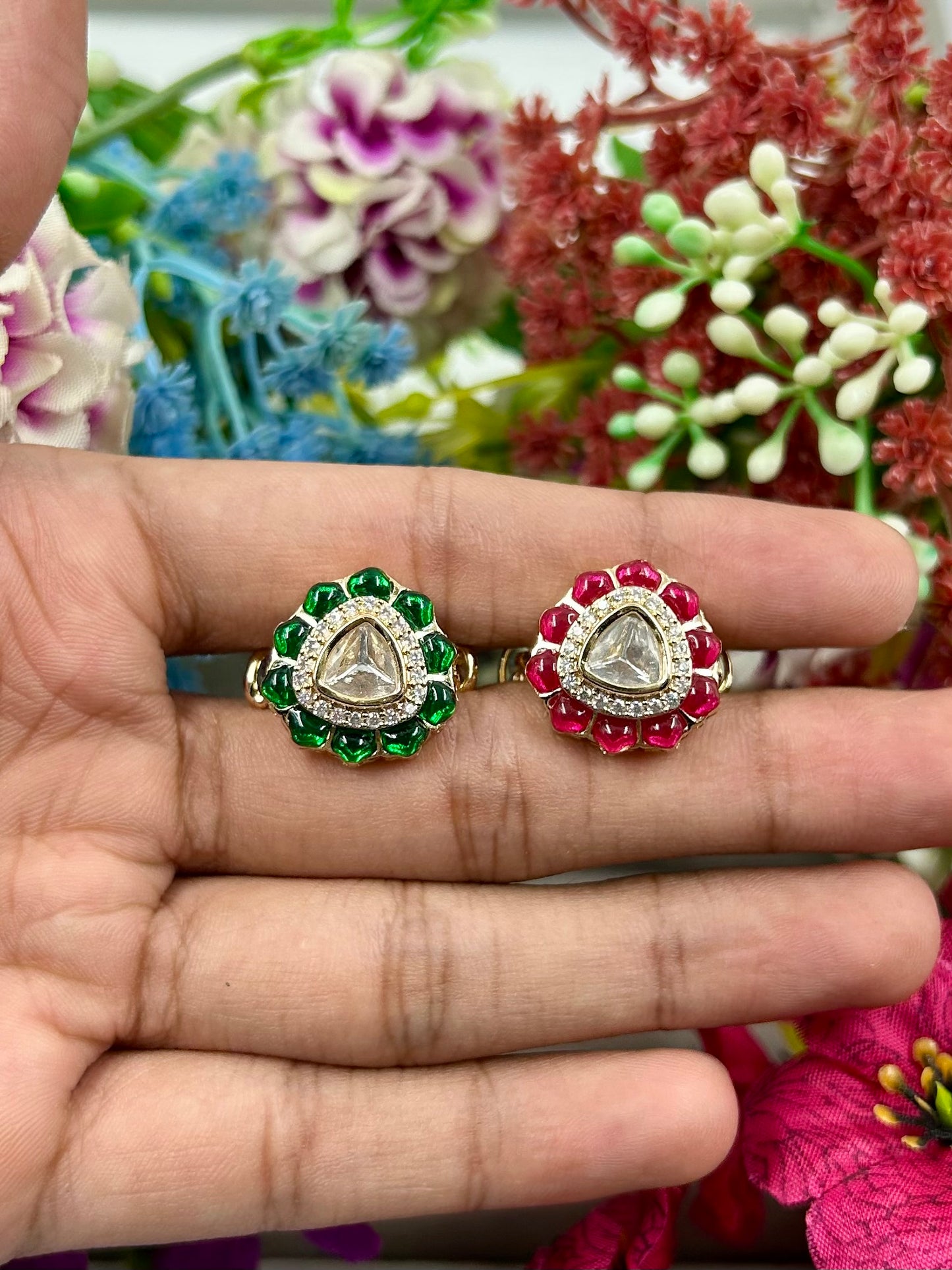 Prerna Moissanite Ring (Adjustable)