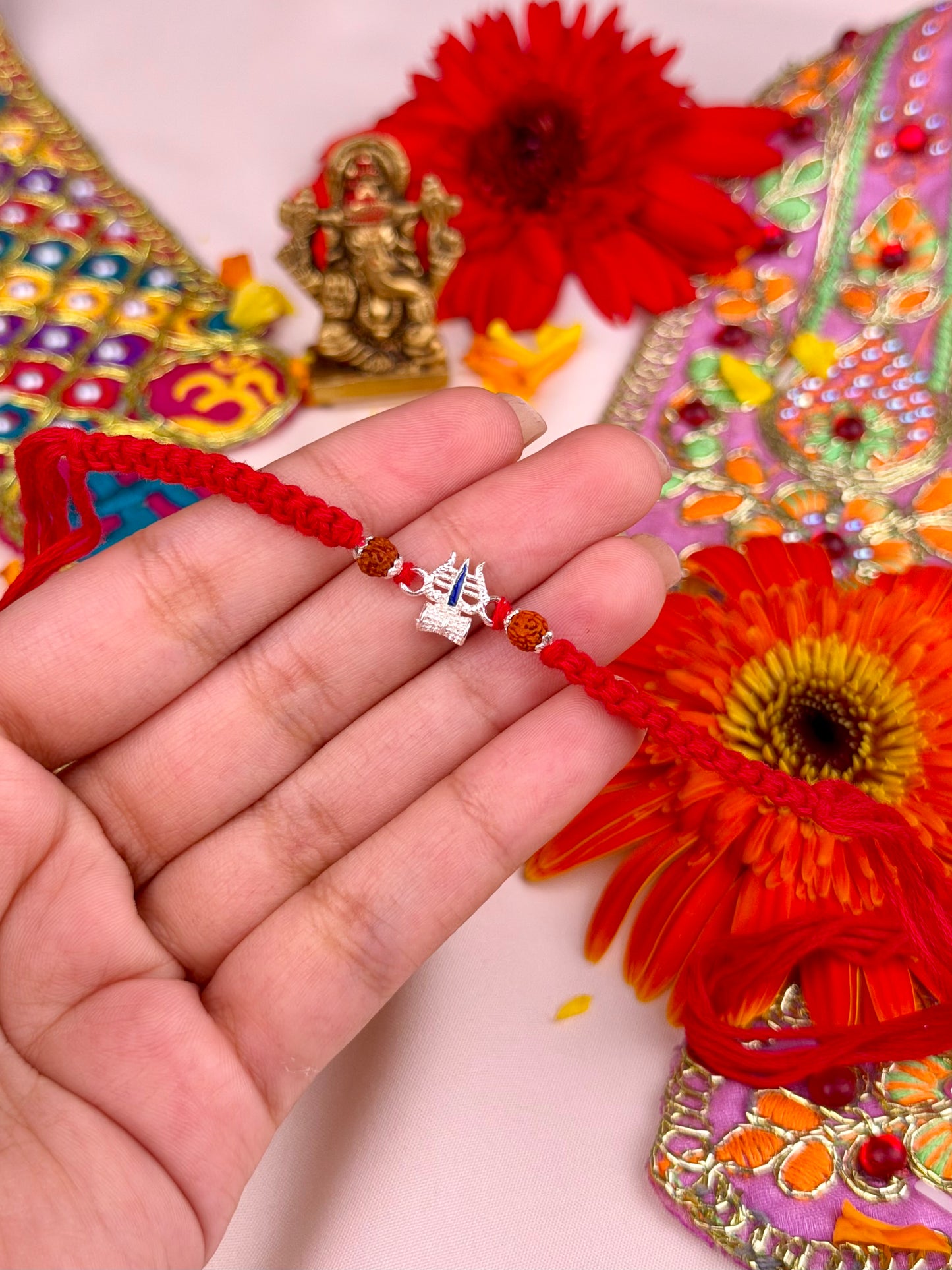 Mahadev Trishul Silver Rakhi