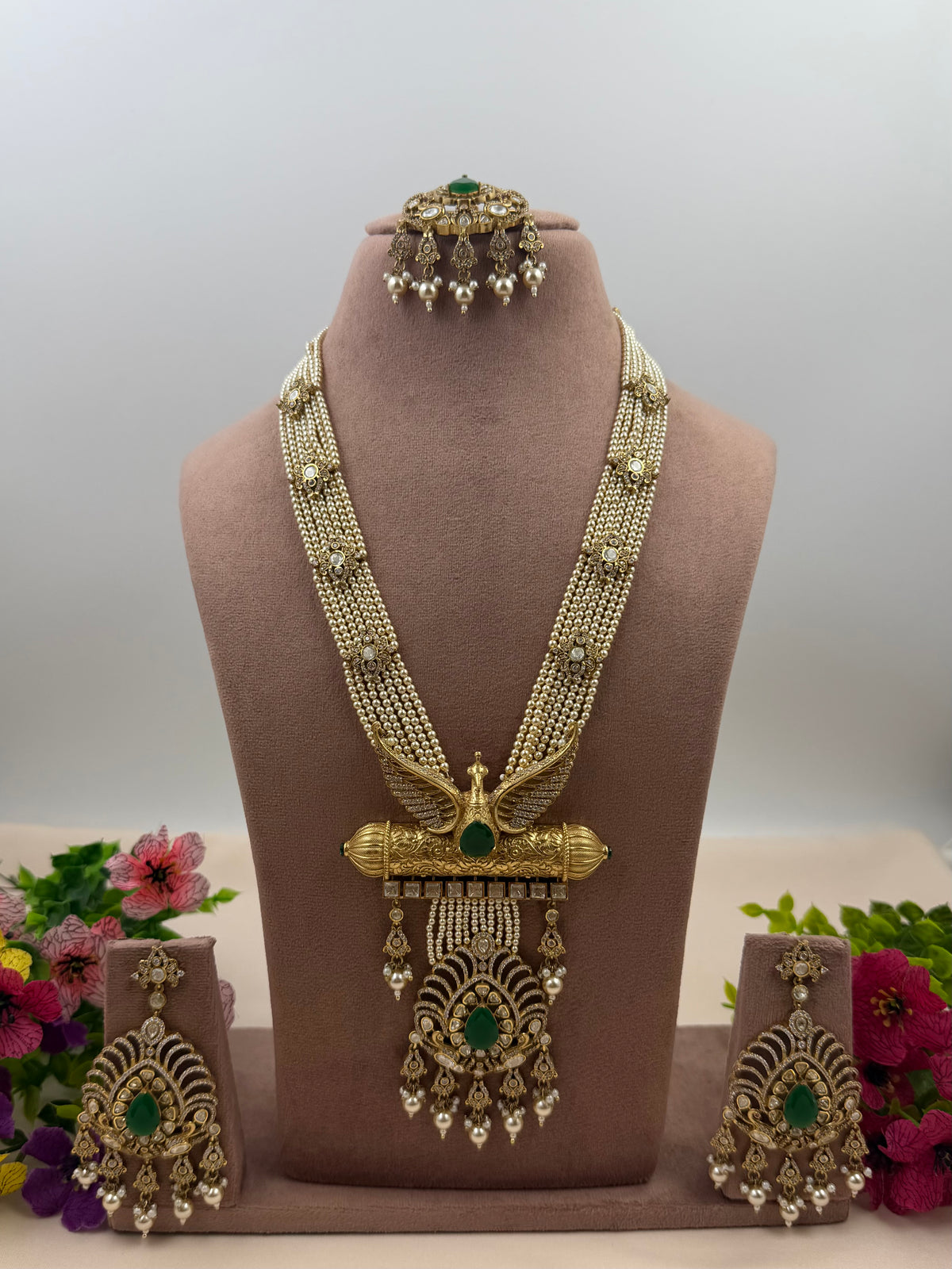 Anupama Royal Mayura Long Necklace Set