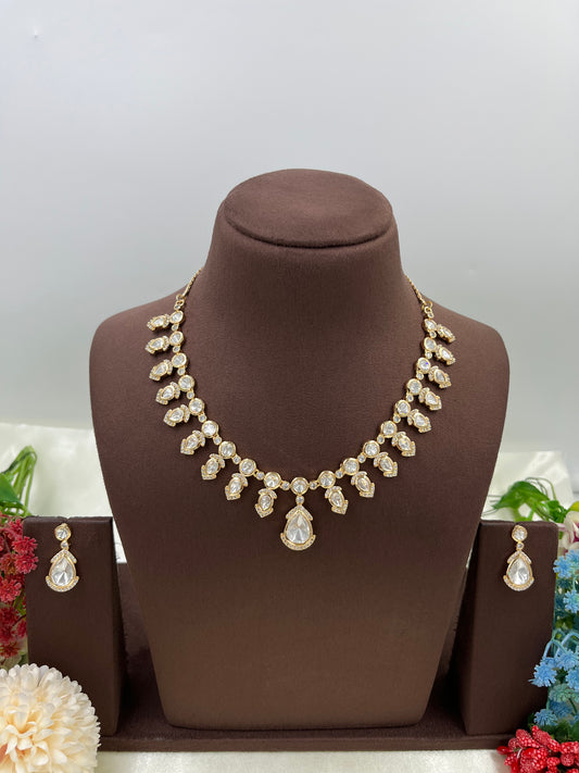 Eterna Moissanite Kundan Necklace