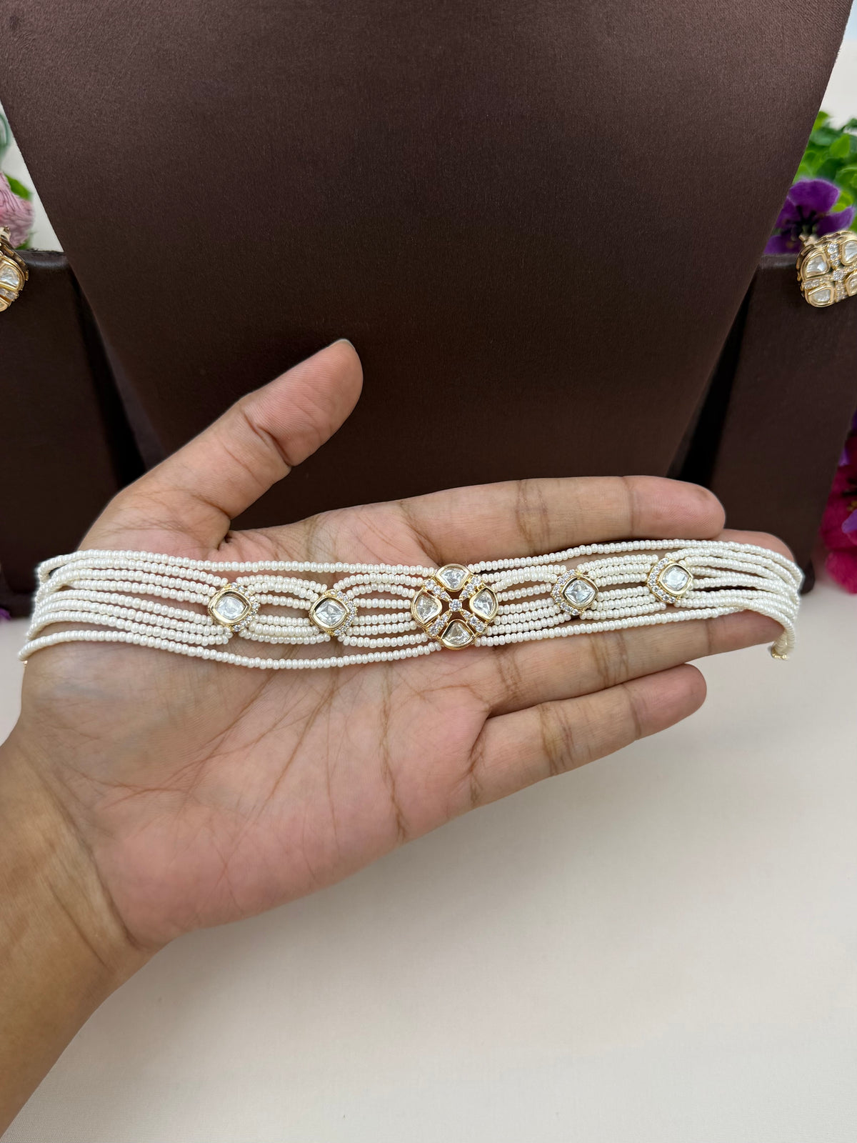 Ananya Moissanite Choker Necklace Set