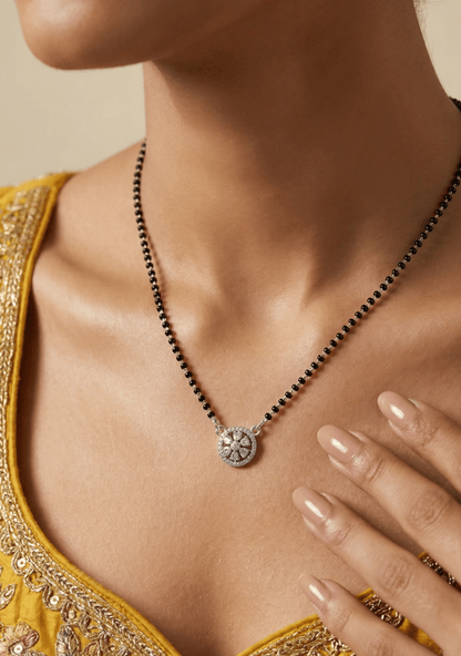 Round Shaped Silver Mangalsutra