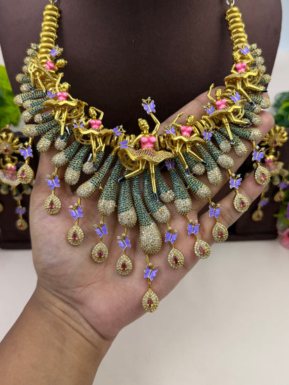 Dancing Doll Multi Colour Necklace Set