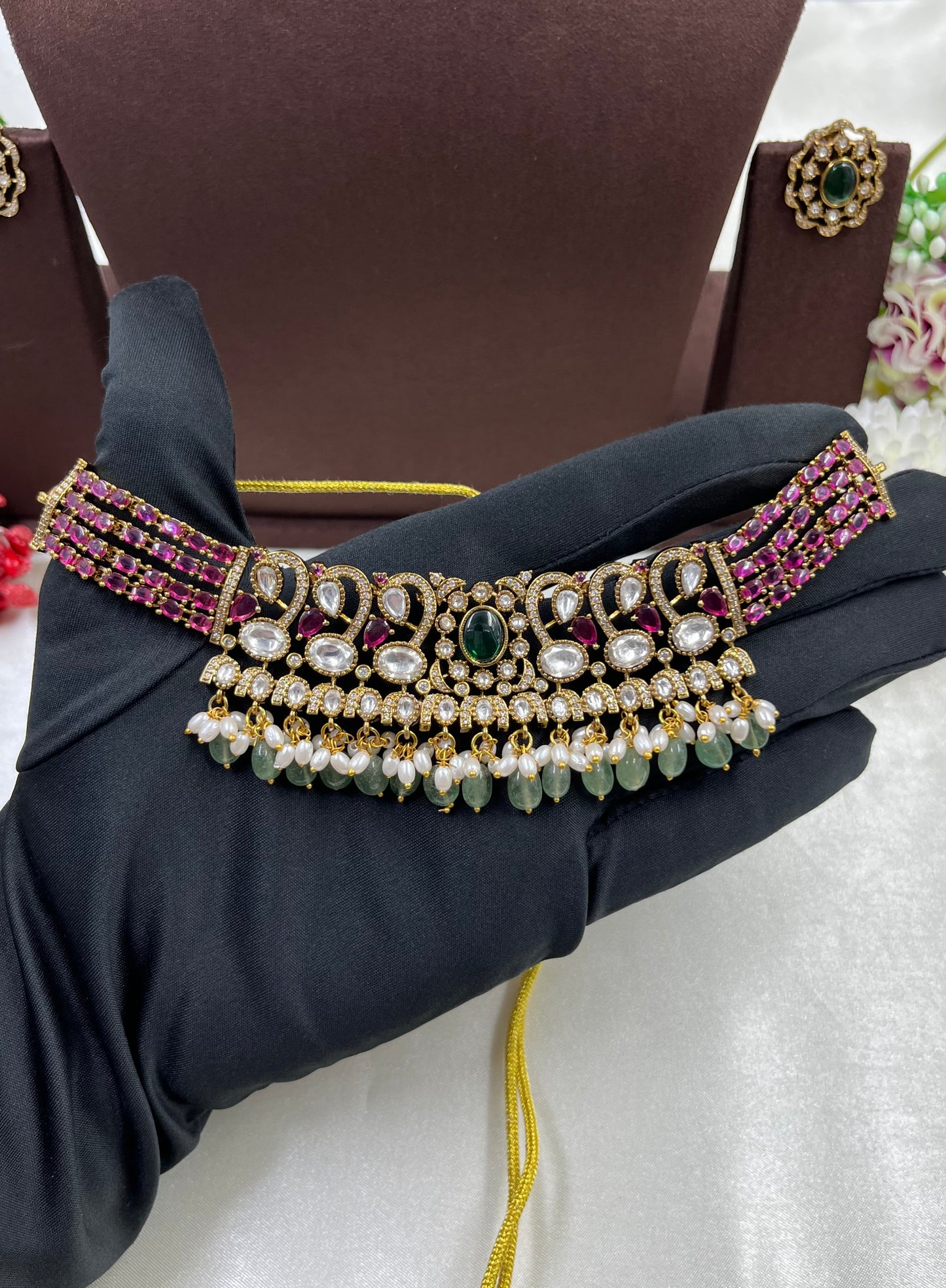 Rekha Victorian Choker Premium Necklace