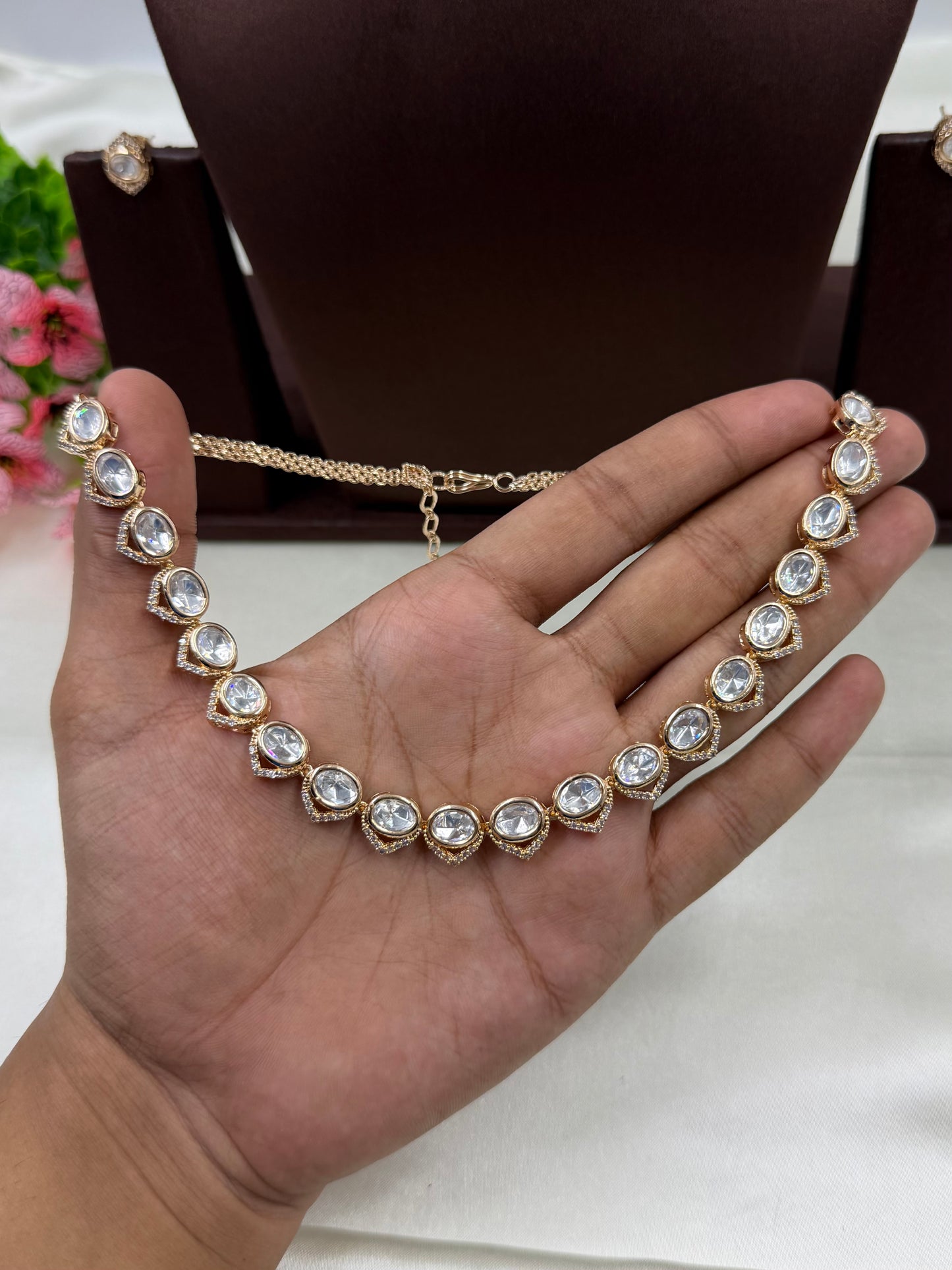 Kiyara Moissanite Delicate Necklace Set