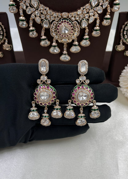 Vaidhi Moissanite Kundan Bridal Set