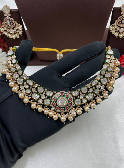 Brinda Moissanite Premium Necklace