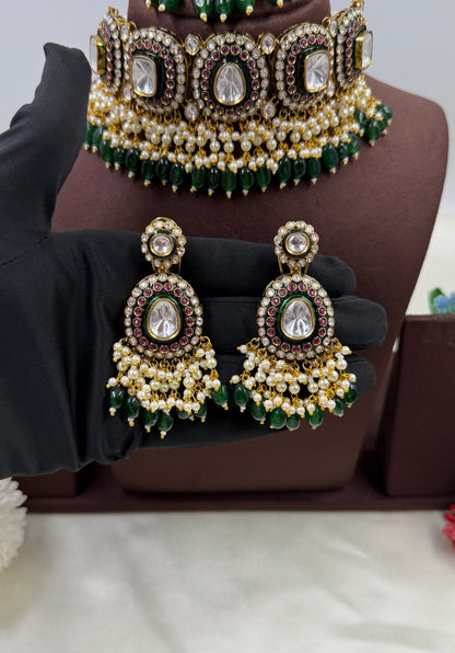 Sadhana Polki Kundan Choker Necklace Set