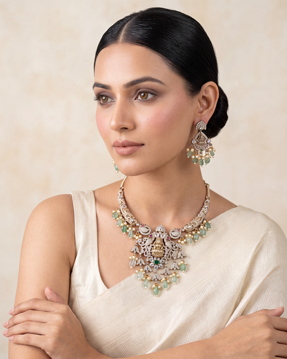 Sayli Traditional Temple Hasli Necklace Set
