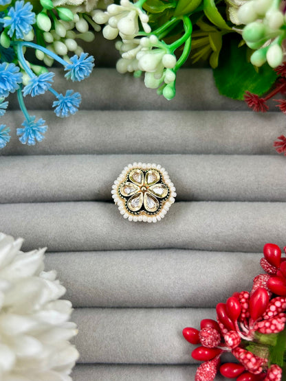 Nat Premium Moissanite Kundan Fingering