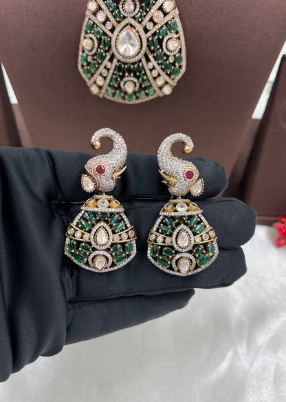 Rajeshwari Premium Moissanite Kundan Necklace