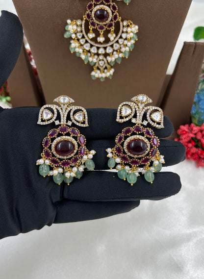 Maharani Royal Combo Moissanite Necklace.