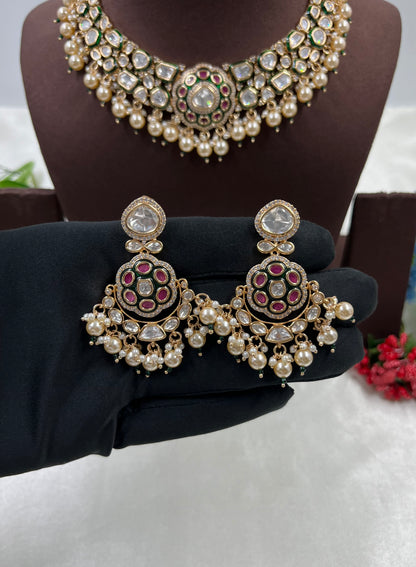 Brinda Moissanite Premium Necklace