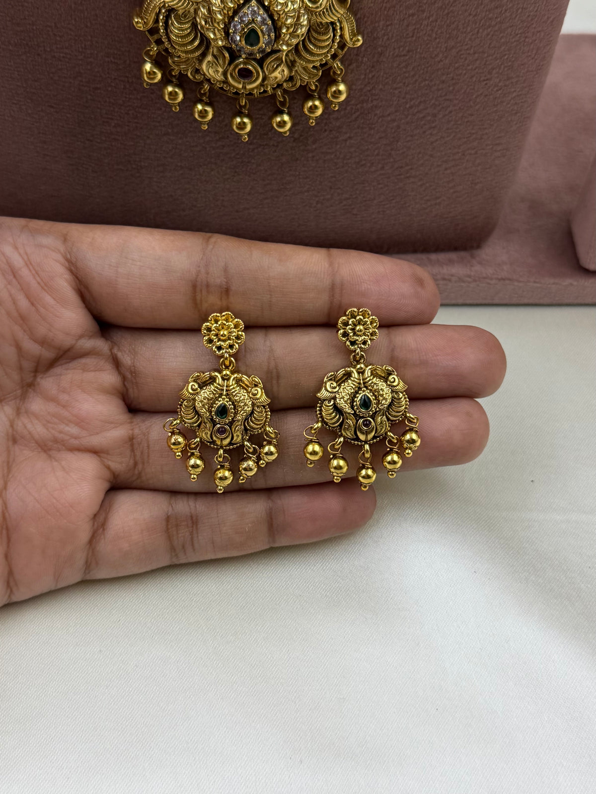 Aadhya South Traditional Combo Necklace Set