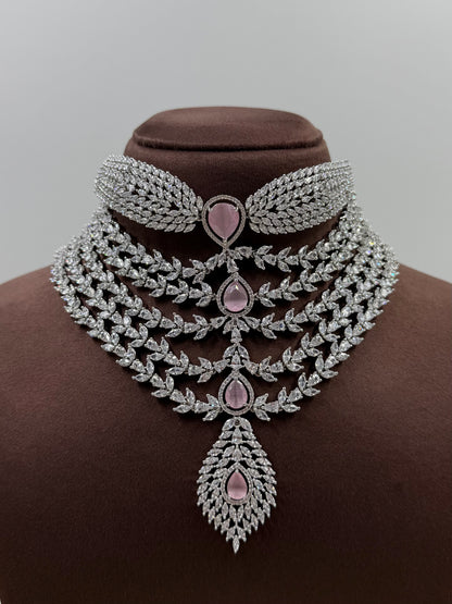 Aisha Premium American Diamond Choker Necklace